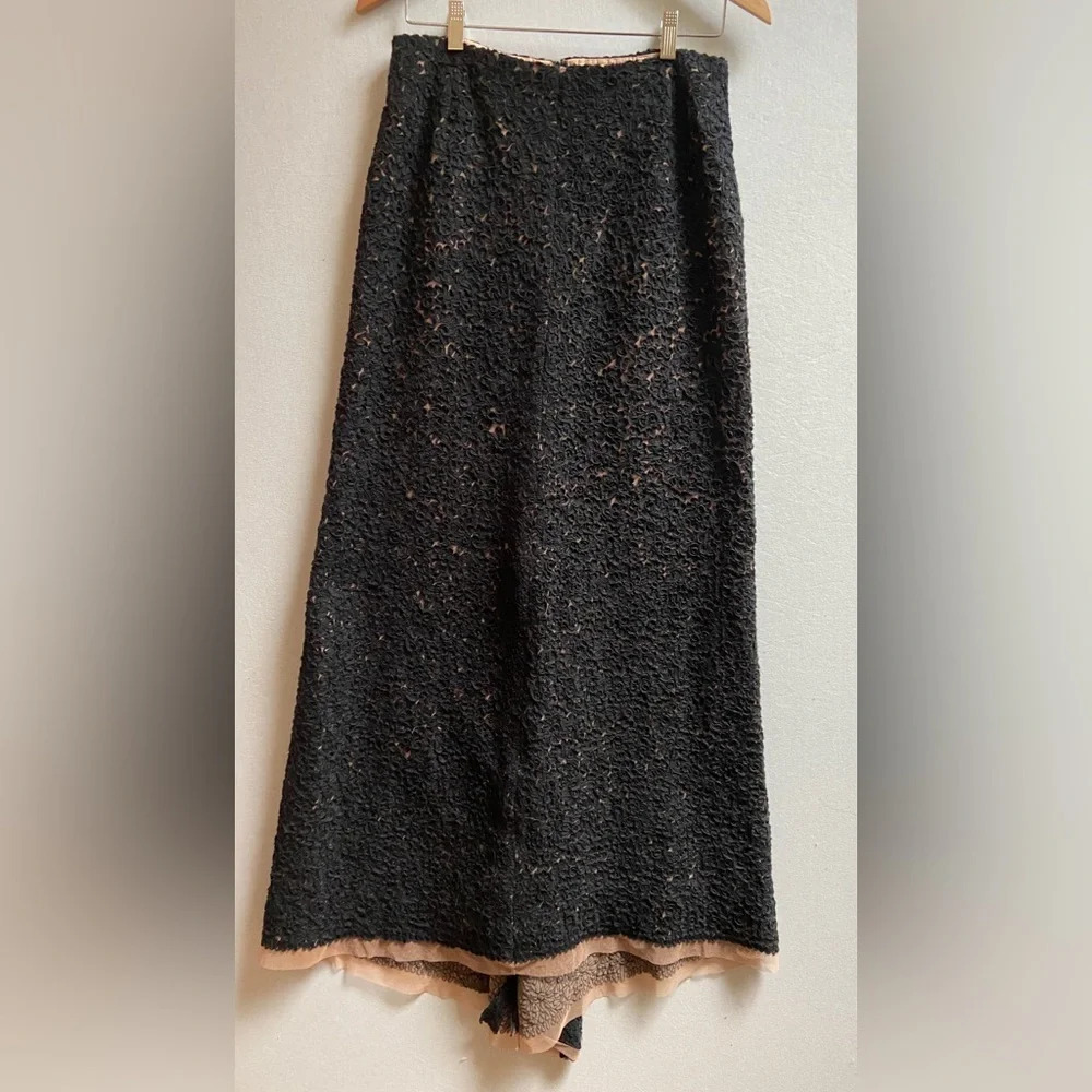 BCBGMaxAzria Black Full Skirt with A-Line Silhouette